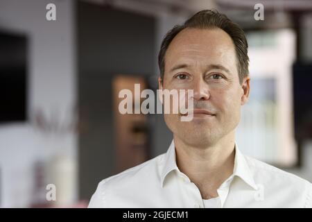 Sebastian Knutsson, Chief Creative Officer und Mitbegründer von King Digital Entertainment, fotografiert am 24. Mai 2021 in Stockholm, Schweden. King ist auf Online-Spiele spezialisiert. Foto: Henrik Montgomery / TT Code 10060 Stockfoto