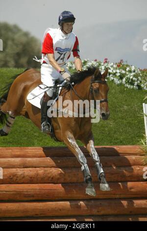 Der britische William Fox-Pitt an Bord von Tamarillo in Aktion. Stockfoto