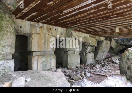 Ketrzyn, Gierloz, Polen - 19. Juli 2021: bunker von marschall Wilhelm Keitel im Wolfssplut (Wilczy Szaniec, Wolfssschanze) Stockfoto