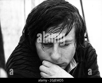 Der polnische Regisseur Roman Polanski in einem Restaurant in England Stockfoto