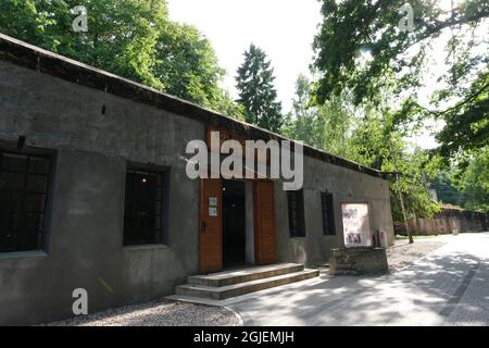 Ketrzyn, Gierloz, Polen - 19. Juli 2021: Leiter des Einsatzstabs der Wehrmacht am Wolfssplut (Wilczy Szaniec, Wolfssschanze) Stockfoto