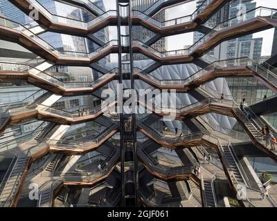 USA, New York, das Schiff bei Hudson Yards. Stockfoto