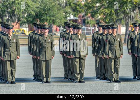 Marine Core Graduation, Parris Island, South Carolina, USA Stockfoto