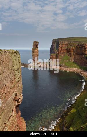 1.000 Fuß hohe Klippen und Meeresstapel, Isle of Hoy, Orkney Stockfoto