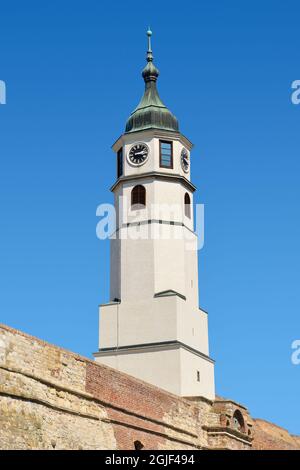 Der Sahat-Turm, Die Festung Belgrad, Kalemegdan, Belgrad, Serbien Stockfoto