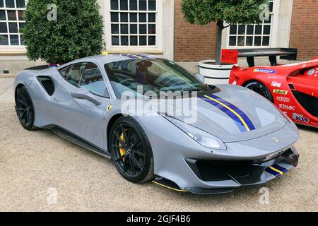 Ferrari 488 Pista (2020), Future Classics, Concours of Elegance 2021, Hampton Court Palace, London, Großbritannien, Europa Stockfoto