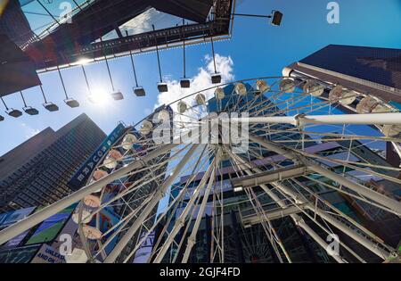 Das Riesenrad wurde am Times Square in NYC neu eröffnet Stockfoto