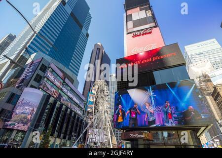 Das Riesenrad wurde am Times Square in NYC neu eröffnet Stockfoto