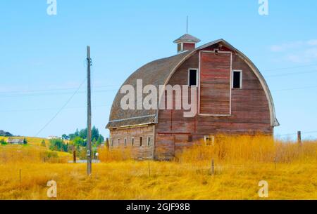 USA, Washington State, The Palouse Rustikale Scheune Stockfoto
