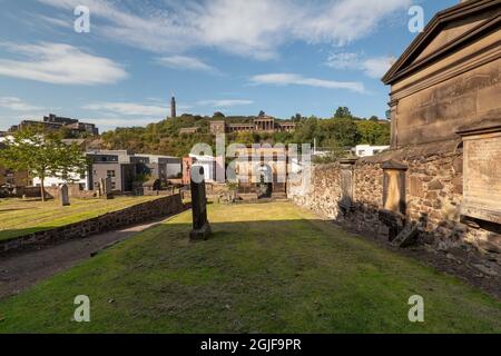 Canongate Church Graveyard, Canongate, Edinburgh, Schottland, Großbritannien Stockfoto