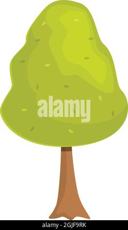 Obstgarten Baum Symbol Cartoon Vektor. Heckenrasen. Arbeitergras Stock Vektor