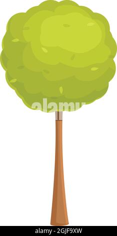 Junge Park Baum Symbol Cartoon-Vektor. Sicherungswartung. Rasenarbeiter Stock Vektor