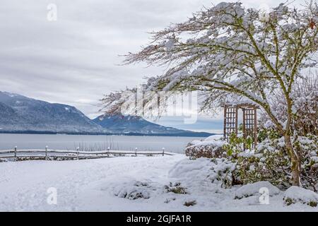 USA, Staat Washington, Seabeck. Malerischer Beach State Park im Winter. Kredit als: Don Paulson / Jaynes Gallery / DanitaDelimont.com Stockfoto