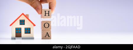 HOA Homeowners Association. Real Estate House Owners Community Stockfoto