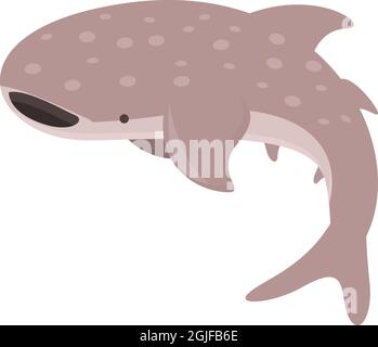 Wasserwalhai Symbol Cartoon-Vektor. Fisch aus dem Meer. Meerestier Stock Vektor