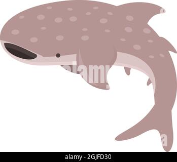 Wasserwalhai Symbol Cartoon-Vektor. Fisch aus dem Meer. Meerestier Stock Vektor