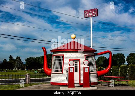 Zillah, Staat Washington, USA, Teapot Dome Service Station. Stockfoto