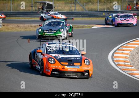 # 25 Larry ten Voorde (NL, Team GP Elite), Porsche Mobil 1 Supercup auf dem Circuit Zandvoort am 3. September 2021 in Zandvoort, Niederlande. (Foto von HOCH ZWEI) Stockfoto