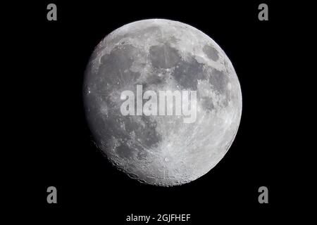 Nahaufnahme des Mondes am Nachthimmel aus Großbritannien, Dezember 2011 Stockfoto