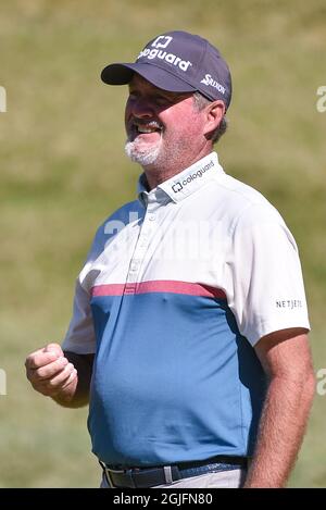 Missouri, Usa. 9. September 2021: 9. September 2021: Jerry Kelly während des Pro-am-Tages des Ascension Charity Classic im Norwood Hills Country Club in Jennings, MO Richard Ulreich/CSM Credit: CAL Sport Media/Alamy Live News Stockfoto