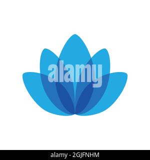 Lotus Linie Stil Symbol, Lotos Vektor-Logo-Design Stock Vektor