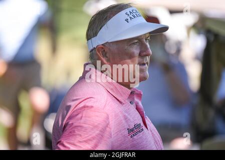 Missouri, Usa. 9. September 2021: 9. September 2021: Ken Duke während des Pro-am-Tages des Ascension Charity Classic im Norwood Hills Country Club in Jennings, MO Richard Ulreich/CSM Credit: CAL Sport Media/Alamy Live News Stockfoto