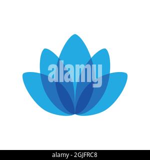 Lotus Linie Stil Symbol, Lotos Vektor-Logo-Design Stock Vektor