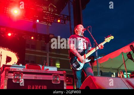 Rancid, Auftritt in Worcester Palladium Outdoors für Boston nach Berkeley II. Stockfoto