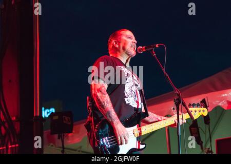 Rancid, Auftritt in Worcester Palladium Outdoors für Boston nach Berkeley II. Stockfoto