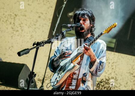 Glasgow, Großbritannien. 9. September 2021: Biffy Clyro treten am 9. September 2021 im Glasgow Green auf. Bild: Thomas Jackson/Alamy Live News Stockfoto