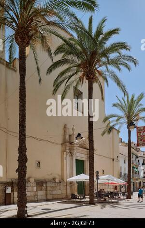 Buñol ist eine Gemeinde der Valencianischen Gemeinschaft, die sich im Landesinneren der Provinz Valencia in der Region La Hoya de Bunol, Spanien, befindet Stockfoto