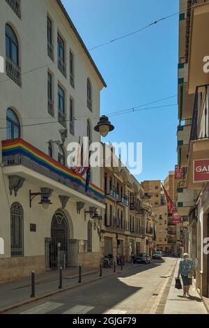 Buñol ist eine Gemeinde der Valencianischen Gemeinschaft, die sich im Landesinneren der Provinz Valencia in der Region La Hoya de Bunol, Spanien, befindet Stockfoto