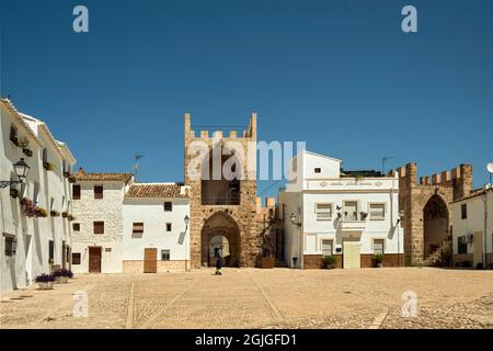 Buñol ist eine Gemeinde der Valencianischen Gemeinschaft, die sich im Landesinneren der Provinz Valencia in der Region La Hoya de Bunol, Spanien, befindet Stockfoto