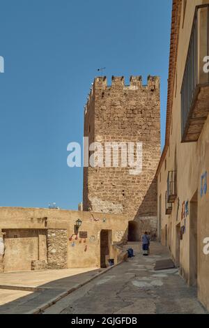 Buñol ist eine Gemeinde der Valencianischen Gemeinschaft, die sich im Landesinneren der Provinz Valencia in der Region La Hoya de Bunol, Spanien, befindet Stockfoto