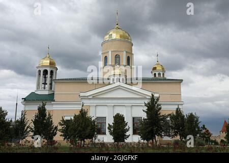 Alexander-Newski-Kirche neben der Festung Bender in Transnistria Stockfoto