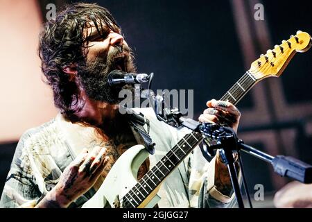 Glasgow, Großbritannien. 9. September 2021: Biffy Clyro treten am 9. September 2021 im Glasgow Green auf. Bild: Thomas Jackson/Alamy Live News Stockfoto