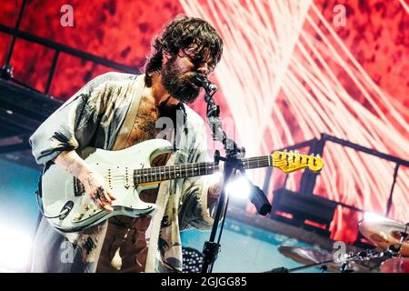 Glasgow, Großbritannien. 9. September 2021: Biffy Clyro treten am 9. September 2021 im Glasgow Green auf. Bild: Thomas Jackson/Alamy Live News Stockfoto