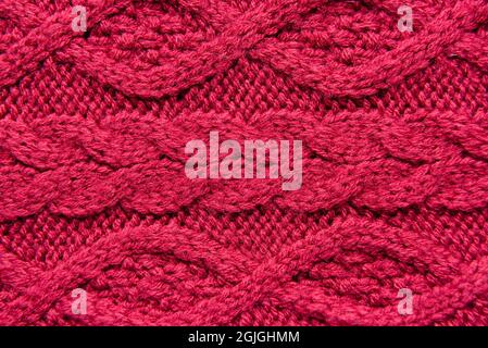 Struktur aus gestricktem Material als Hintergrund Stockfoto