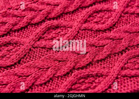 Struktur aus gestricktem Material als Hintergrund Stockfoto