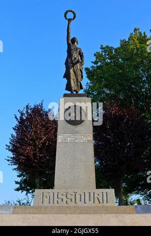 Das Missouri (35. US-Division) State Memorial in Cheppy (Meuse), Frankreich Stockfoto