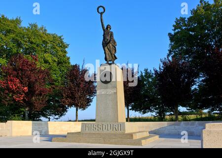 Das Missouri (35. US-Division) State Memorial in Cheppy (Meuse), Frankreich Stockfoto