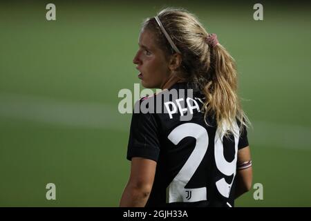 Turin, Italien, 9. September 2021. Elisa Pfattner von Juventus während des UEFA Womens Champions League-Spiels im Juventus Training Center, Turin. Bildnachweis sollte lauten: Jonathan Moscrop / Sportimage Stockfoto