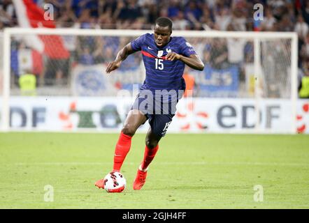 Kurt Zouma aus Frankreich während der FIFA Fußball-Weltmeisterschaft Katar 2022, Qualifikation, Gruppe-D-Fußballspiel zwischen Frankreich und Finnland am 7. September 2021 im Groupama-Stadion in Decines-Charpieu bei Lyon, Frankreich - Foto Jean Catuffe / DPPI Stockfoto