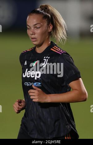 Turin, Italien, 9. September 2021. Andrea Staskova von Juventus während des UEFA Womens Champions League Spiels im Juventus Training Center, Turin. Bildnachweis sollte lauten: Jonathan Moscrop / Sportimage Stockfoto