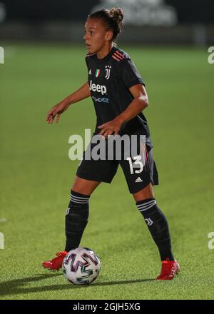 Turin, Italien, 9. September 2021. Lisa Boattin von Juventus während des UEFA Womens Champions League-Spiels im Juventus Training Center, Turin. Bildnachweis sollte lauten: Jonathan Moscrop / Sportimage Stockfoto