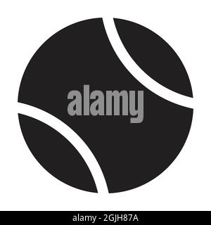 Tennisball-Symbolvektor für Grafikdesign, Logo, Website, Social Media, mobile App, UI-Abbildung Stock Vektor