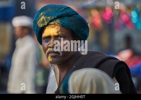 Pattankodoli Haldi jährliches Festival, in Kolhapur, Indien. Stockfoto