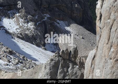 Blick vom Mt. Marmolada, Dolomiten, Italien Stockfoto