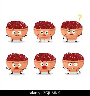 Cartoon-Charakter der Kidney-Bohnen mit welchem Ausdruck. Vektorgrafik Stock Vektor
