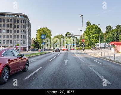 Straßen und Autobahnen in der Stadt Zagreb, Kroatien. Stockfoto